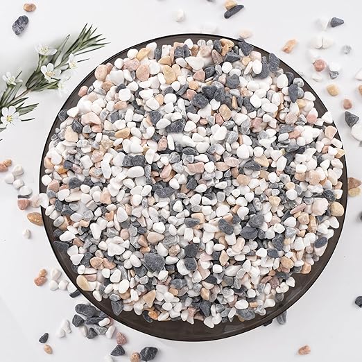 2.5 lbs Small Rocks for Plants, 1/5 Inch Pebbles for Indoor Plants, Natural Decorative Pea Gravel for Aquarium, Fish Tank, Terrarium, Succulents, Bamboo Plants, Vases, Cactus, Crafts-PawvioPets