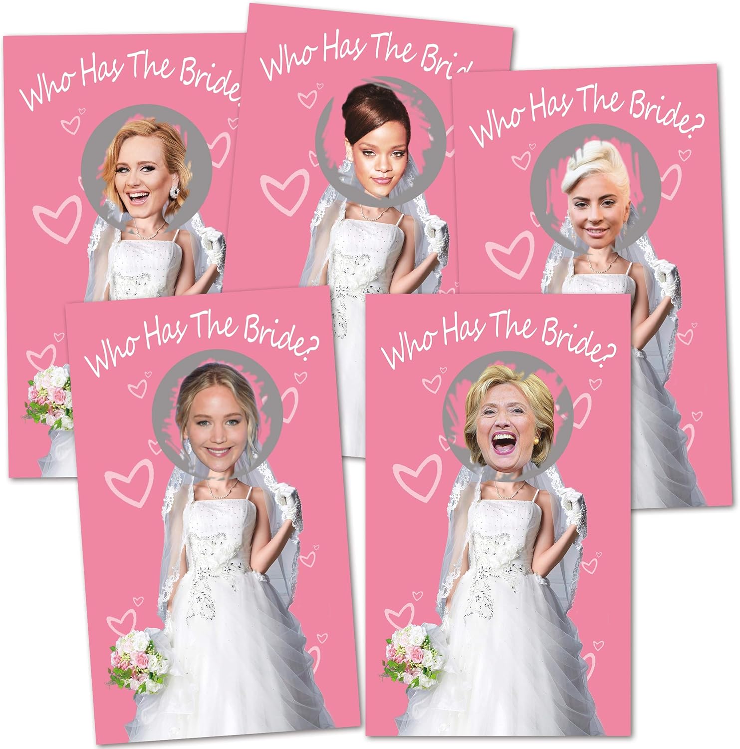 ukebobo Bridal Shower Games - Scratch Off Bridal Shower Game.Funny Bachelorette Party Games - Who Has The Bride - 33 Sheets Pink