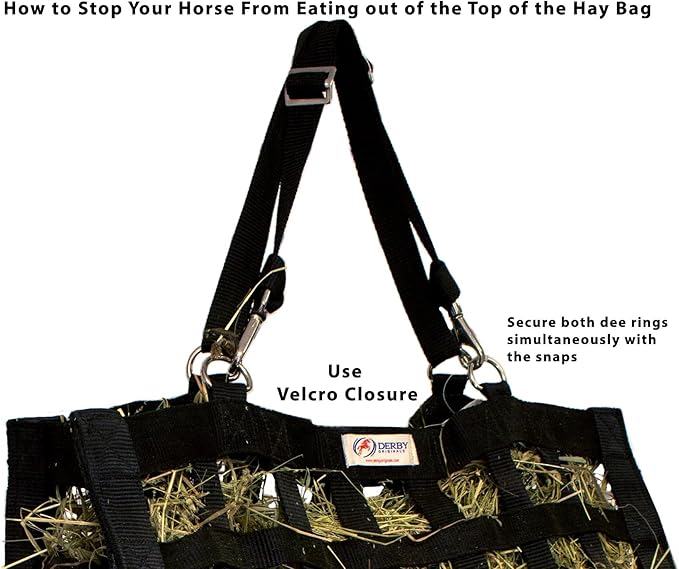 Derby Originals Superior Slow Feeder Horse Hay Bag with Super Tough Bottom and 1 Year Warranty-PawvioPets