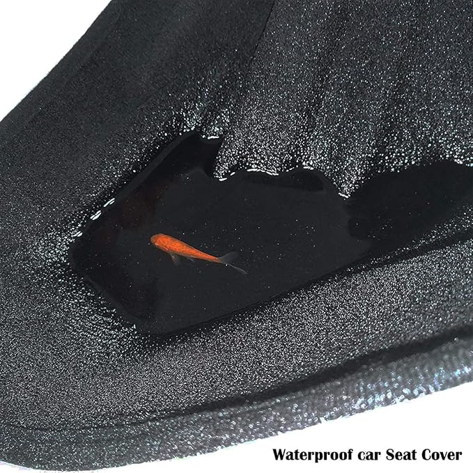 Car Seat Cover Protector Front Seats,for Gym Workout,Running,Swimming,Beach and Hiking,Waterproof Sweat Towel Bucket Seat Covers for Cars SUV Trucks (Black, 1Pcs)-PawvioPets