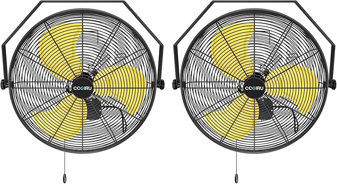 5400 CFM 20" Outdoor Wall Mount Fans with 2 Pack, High Velocity 3-Speed Waterproof Professional Outdoor Fan, Heavy Duty Industrial Wall Fan for Patio, Commercial, Gazebo, and Garage, UL Listed-PawvioPets