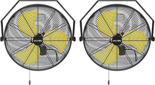 5400 CFM 20" Outdoor Wall Mount Fans with 2 Pack, High Velocity 3-Speed Waterproof Professional Outdoor Fan, Heavy Duty Industrial Wall Fan for Patio, Commercial, Gazebo, and Garage, UL Listed-PawvioPets