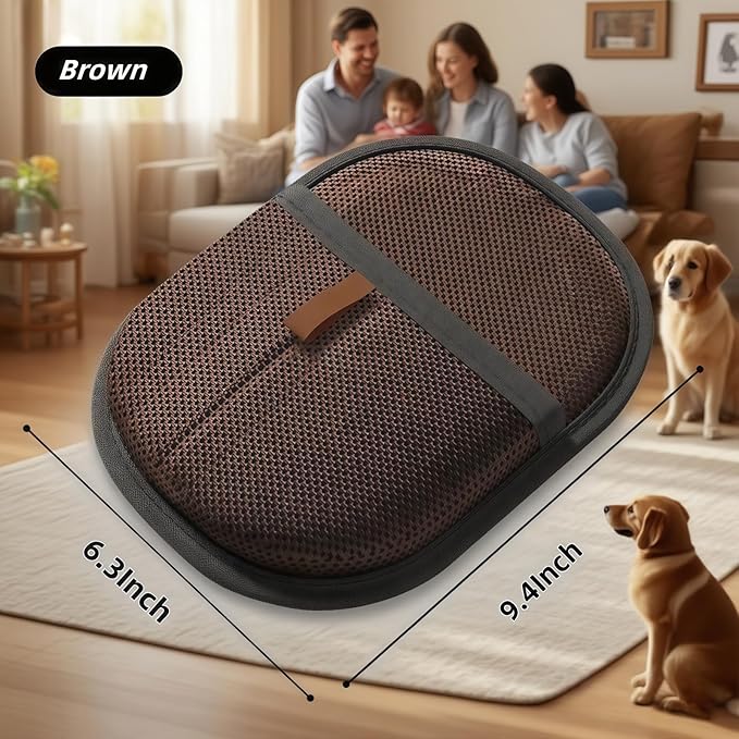 2Pcs Pet Hair Removal Gloves for Dogs and Cats, 2025 Upgraded Electrostatic Magic Hair Remover Glove,Reusable for Couch, Car Seat, Clothing, Carpet, Furniture & Bed Sheets(Brown)-PawvioPets