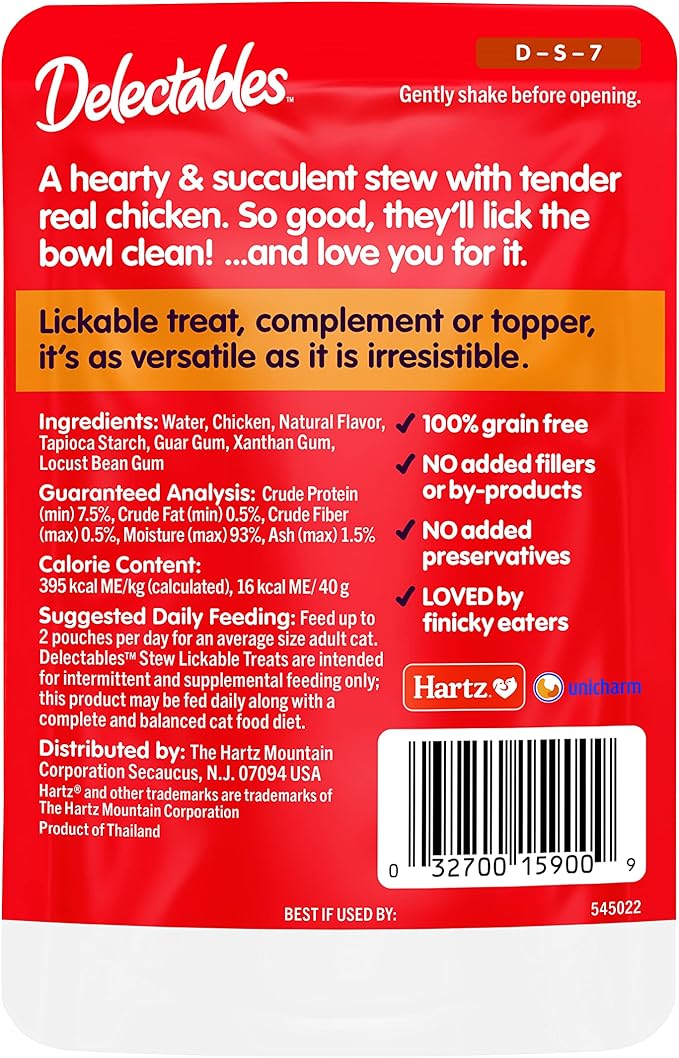 Delectables Non-Seafood Stew Lickable Wet Cat Treats, Chicken, 1.4 oz (Pack of 12)-PawvioPets