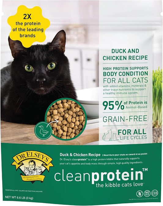 Dr. Elsey's cleanprotein Dry Kibble Duck 6.6 lb Bag-PawvioPets