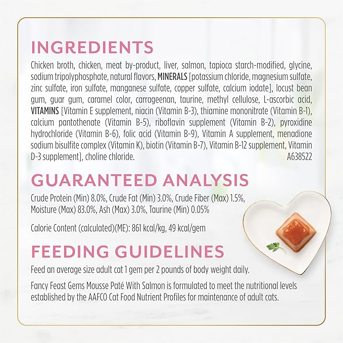 Fancy Feast Gems Pate Cat Food Mousse With Salmon and a Halo of Savory Gravy Cat Food - (Pack of 8) 4 oz. Boxes-PawvioPets