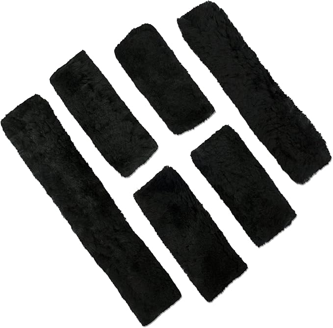 ECP Equine Comfort Products Merino Sheepskin Halter Fleece Set for Horses, 100% Natural Wool, Chafe Protection, Breathable Relief & Cushioned Comfort, Machine Washable, 6-Piece Set-PawvioPets