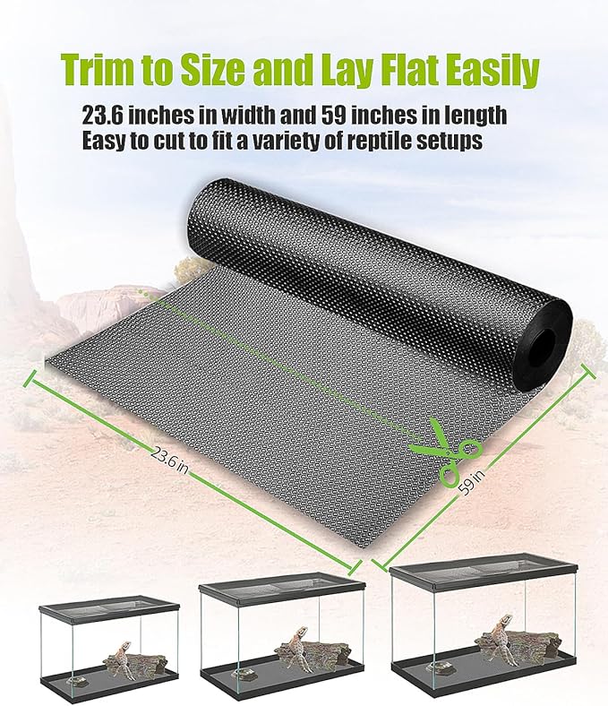 Bearded Dragon Tank Accessories, Reptile Substrate Floor for Bearded Dragon Enclosure 4x2x2, Leopard Gecko Tank Liner Mat for 120 Gallon Reptile Tank-PawvioPets