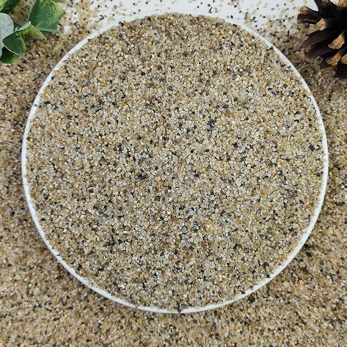 10lbs Aquarium Gravel, 1/16"(0.6-1.2mm) Natural River Rocks Succulent Cactus Pea Gravel for Plants, Fish Tank, Decorative Pebbles for Gardening, Flower Pots, Vase Fillers, Landscaping-PawvioPets