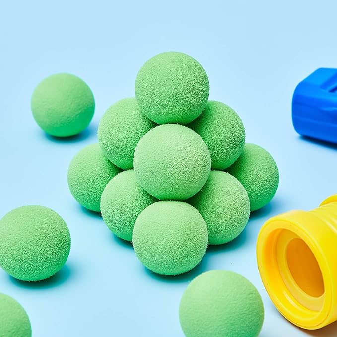 Frienda 24 Pieces Refill Balls Soft Green Foam Balls Refills Approx 1. 1 Inch in Diameter, Soft Small Light Cat Ball Toys-PawvioPets