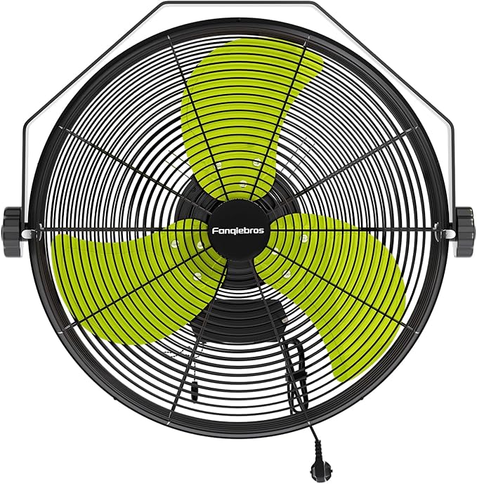 4580 CFM 18 inch High Velocity Wall Mounted Fan, 3-Speed Metal Fan with Sealed Motor, 360 Degree Tliting Heavy Duty Wall Fan for Patio, Barn, Garage, and Gazebo - UL listed-PawvioPets