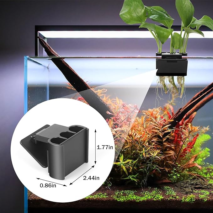 2Pcs 3 Holes Upgraded Aquatic Plant Cup Aquarium Plant Holder for Tank, Hanging Aquarium Plant Holder, Aquarium Aquatic Plant Cultivation, Aquarium Plant Decoration.-PawvioPets
