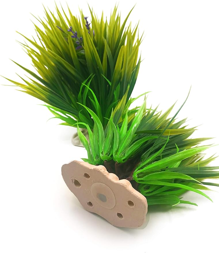 BEGONDIS 2Pcs Aquarium Decorations Fish Tank Artificial Green Water Plants Made of Soft Fabrics Plastic-PawvioPets