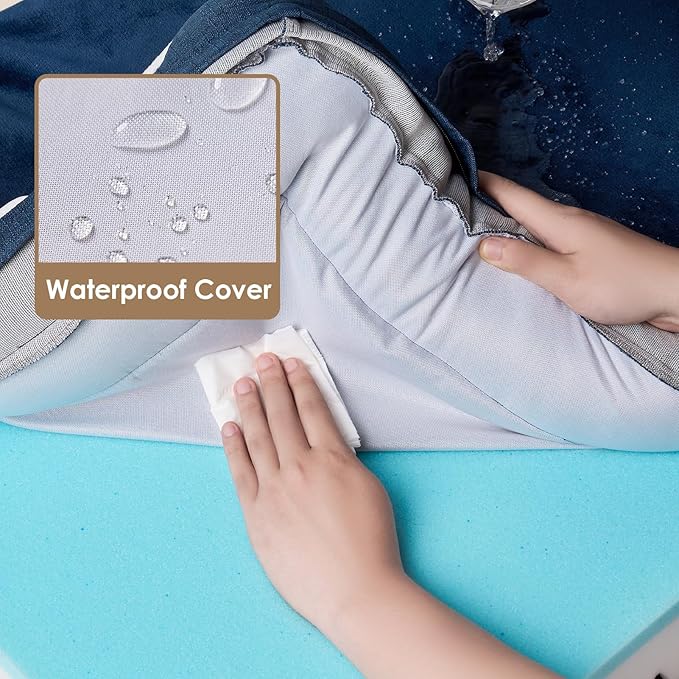 EHEYCIGA Orthopedic Dog Beds for Extra Large Dogs, Waterproof Memory Foam XXL Dog Bed with Sides, Non-Slip Bottom and Egg-Crate Foam Big Pet Couch Bed with Washable Removable Cover, Navy-PawvioPets