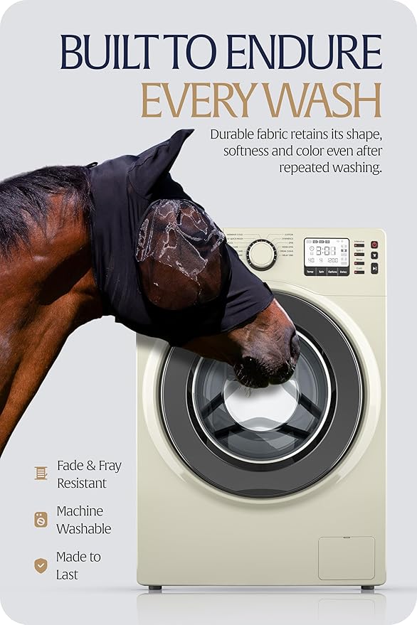 Equinavia Bug Out Fly Mask | Against Flies, Insects, UV Rays - Black - Cob-PawvioPets