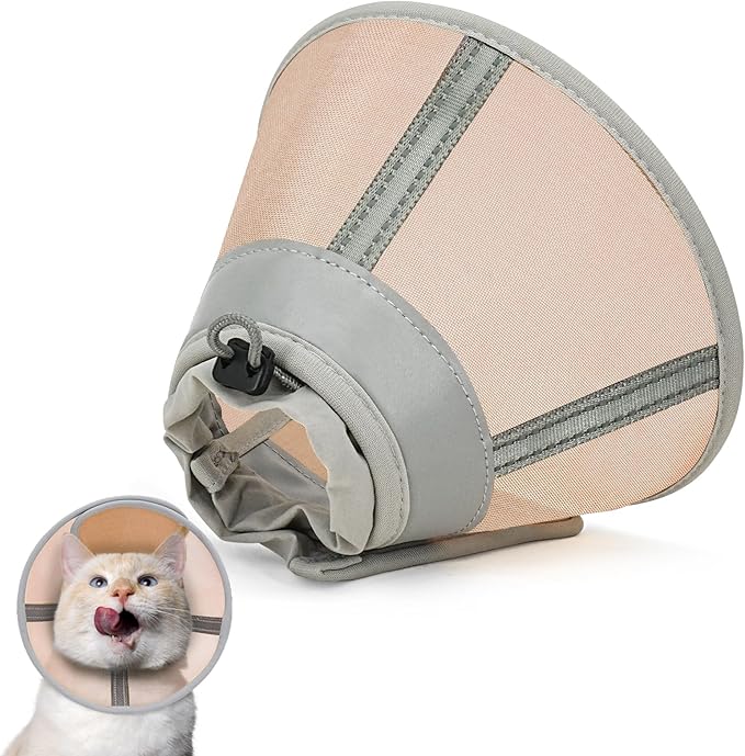 Cat Cone Collar Soft, Cat Recovery Collar for Large Medium Small Cats Kittens, Pet Cone Alternative After Surgery-PawvioPets