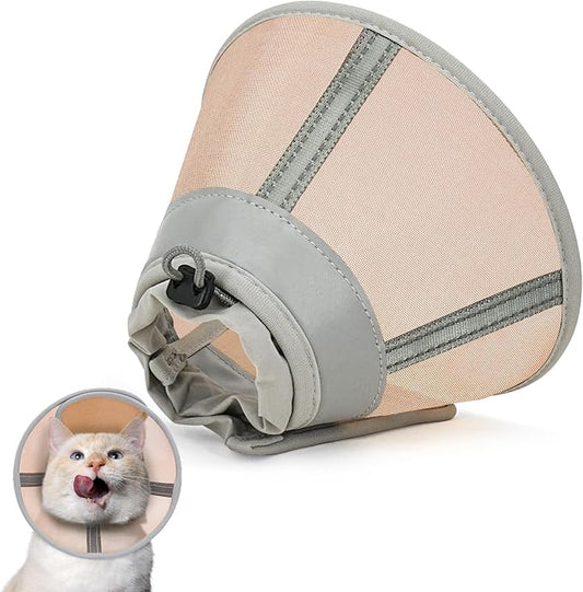 Cat Cone Collar Soft, Cat Recovery Collar for Large Medium Small Cats Kittens, Pet Cone Alternative After Surgery-PawvioPets