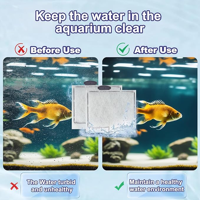 10 Pack Medium Filters Cartridges Compatible with Aqueon QuietFlow LED PRO Power Filter Size 10, E Internal Power Filter Size 20,10 Gallon Fish Tank-PawvioPets