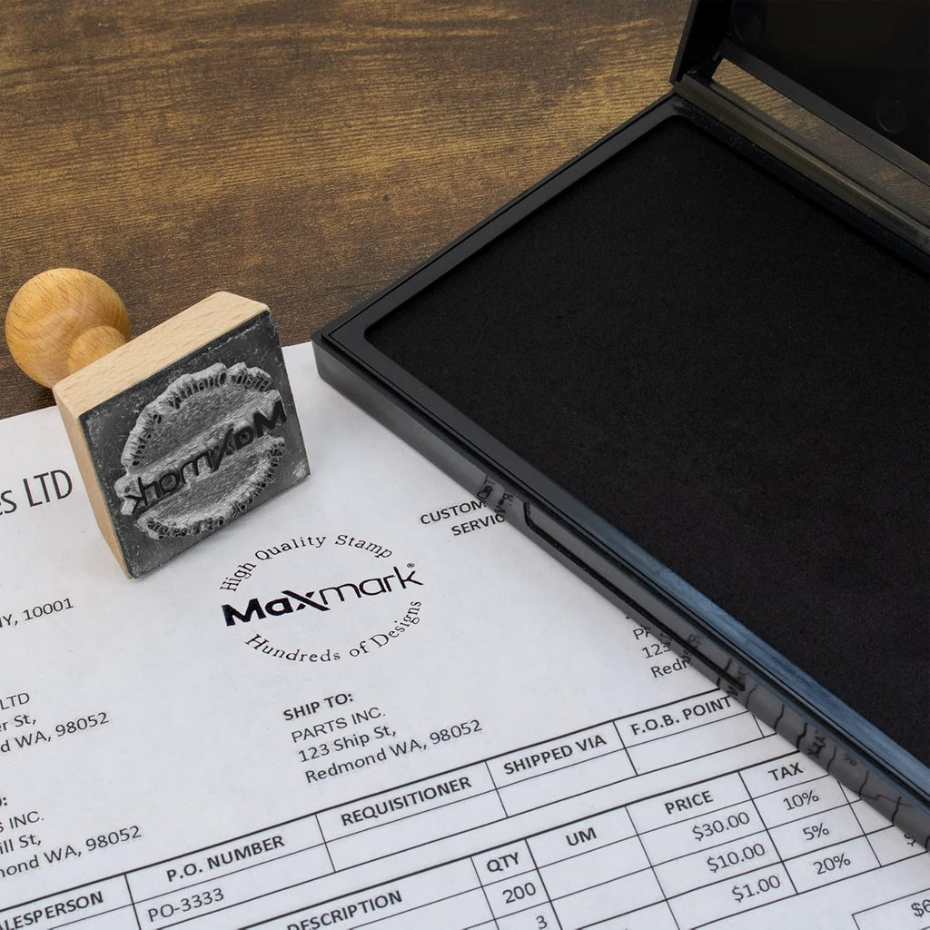 MaxMark Large Purple Stamp Pad - 4-1/4" by 7-1/4" - Premium Quality Felt Pad