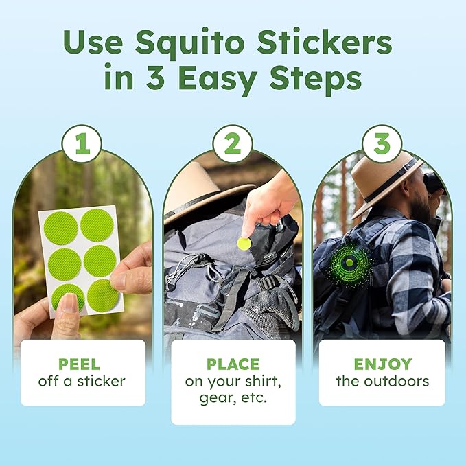 BugMD Squito Stickers Mosquito Repellent Patch Stickers for Adults (390 Patches), Safe & Effective Insect Repellent Patches for Toddlers, Kids, Camping, Beach & Outdoor Essentials-PawvioPets