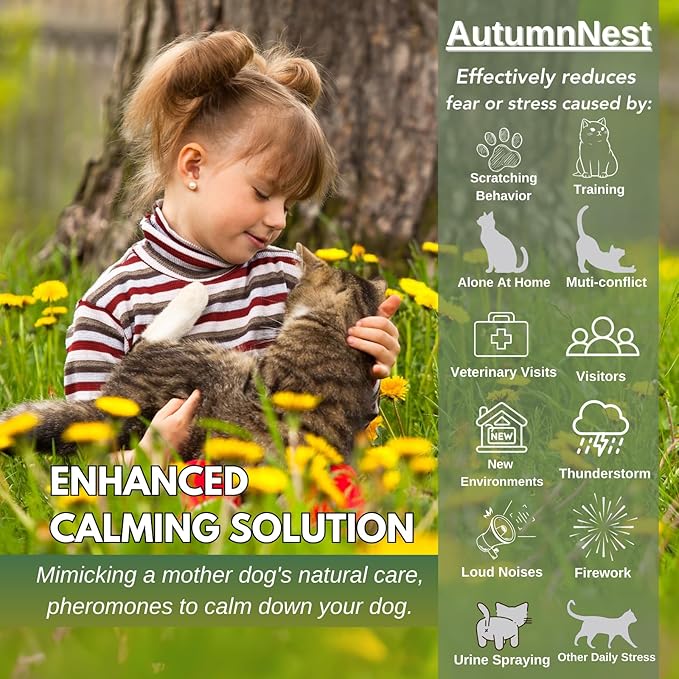 Cat Calming Pheromones Diffuser Kit with Timer – 2 Plug-Ins + 4 Refills (48ml) – 4-Level Timing – Stress Relief for Cats – Helps with Hiding, Scratching, Urine Marking, Travel, Vet Visits-PawvioPets