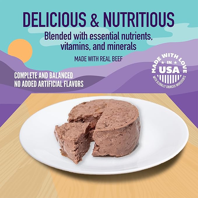 A Strong Heart Canned Wet Cat Food, Beef Dinner Paté - 3 oz Cans (Pack of 24), Made in The USA with Real Beef-PawvioPets