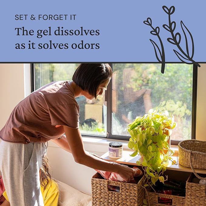 Fresh Wave Lavender Odor Removing Gel, 15 oz. | Odor Absorbers for Home | Safer Odor Relief | Natural Plant-Based Odor Eliminator | Every 15 oz. Lasts 30-60 Days | for Cooking, Trash & Pets-PawvioPets