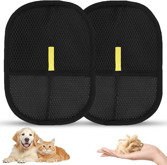 2 pcs Electrostatic Gloves Pet Hair Removal, 2025 Pet Hair Remover Glove,Cat Grooming Gloves,Reusable Pet Hair Remover Tool for Clothing, Couch, Carpet, Car Seat (2 pcs)-PawvioPets