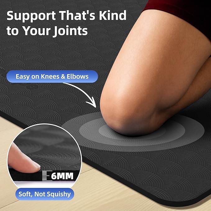 Extra Large Yoga Mat - 72"x35", 72"x48", 78"x57" - Wide TPE Exercise Mat for Home, Stretching, Couples & Family Workouts - 6-12mm Thick, Non-Slip & Waterproof - with Carry Bag and Straps-PawvioPets