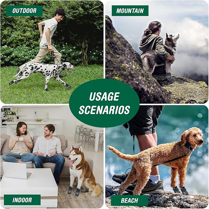 Dog Shoes for Medium Dogs, Large Dog Boots for Winter Snow, Hot Pavement, Dog Booties & Paw Protectors Size 3-PawvioPets