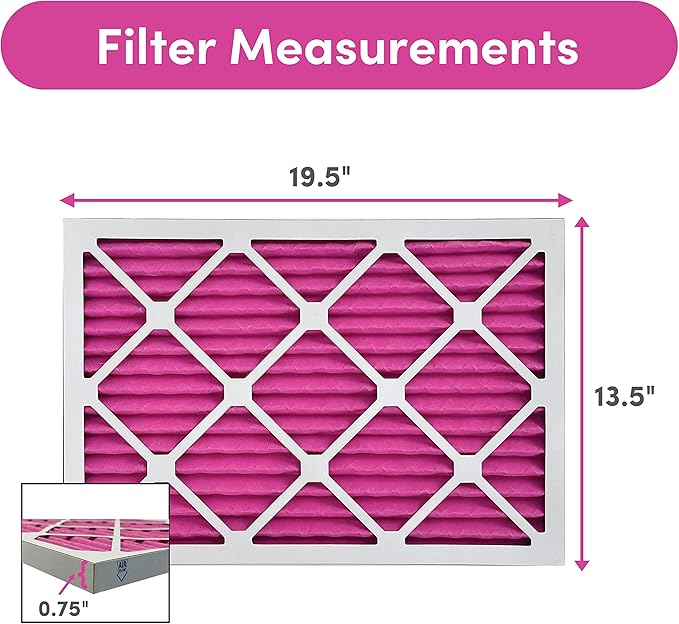 Colorfil 14x20x1 Air Filter (6-Pack) | Made in the USA | Color Changing | Remove Cat and Dog Odor | MERV 8 for Pet Hair Dander and Dust | 13.5"x19.5"x0.75" Exact Size-PawvioPets