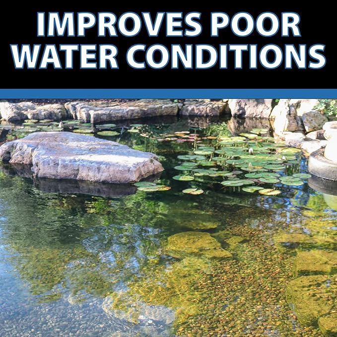 CrystalClear BioClarifier Small Pond & Water Garden Clarifier & Cleaner, Cloudy Water Beneficial Microbe Treatment, Fish, Plant & Pet Safe, 24 Packets-PawvioPets