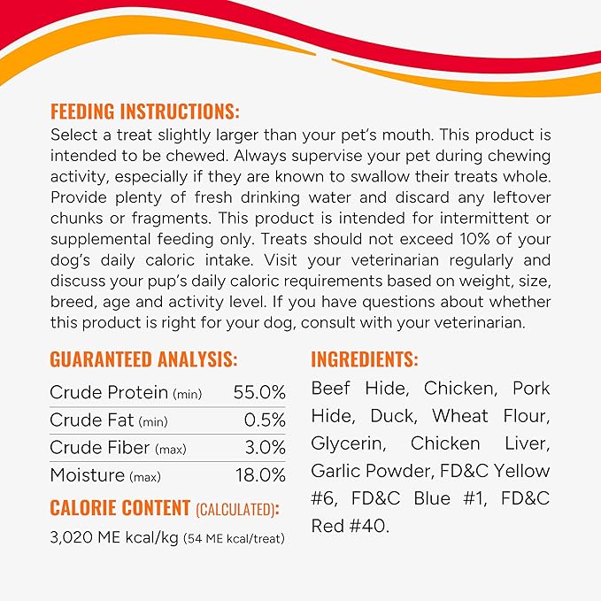 Good'n'Fun Triple Flavored Rawhide Kabobs for Dogs, 24 oz, 36 Count, 2 Pack-PawvioPets