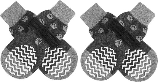 EXPAWLORER Anti Slip Dog Socks to Prevent Licking Paws, Dog Shoes for Hot Pavement, Dog Booties for Small Medium Large Senior Dogs, Traction Control Dog Boots & Paw Protectors for Hardwood Floors-PawvioPets