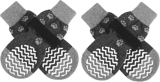 EXPAWLORER Anti Slip Dog Socks to Prevent Licking Paws, Dog Shoes for Hot Pavement, Dog Booties for Small Medium Large Senior Dogs, Traction Control Dog Boots & Paw Protectors for Hardwood Floors-PawvioPets