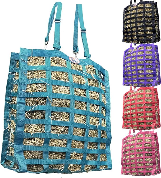 Derby Originals Supreme 4-Sided Slow Feed Hay Bag – Patented, 1-Year Warranty, 3.5" & 1.75" Openings-PawvioPets