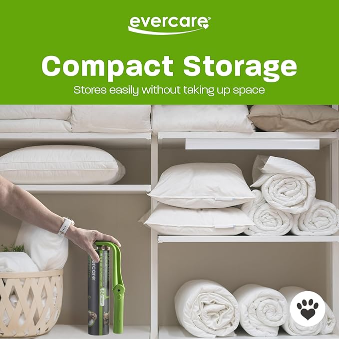 Evercare Easy-Store Mega 50 Layer Handheld Pet Lint Roller-PawvioPets