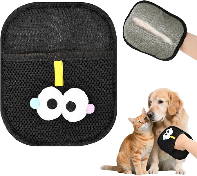 Electrostatic Pet Hair Remover, Pet Hair Remover Tool for Cats & Dogs, Cleaning Gloves for Carpet, Couch, Furniture, Car Seat, Double-Sided, Reusable, Washable (1 PCS)-PawvioPets