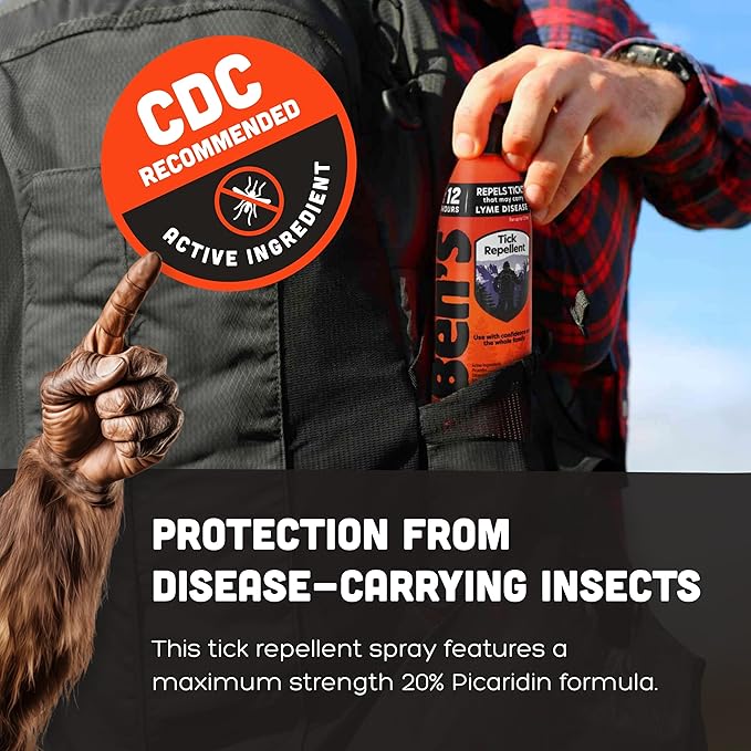 Ben's Tick Repellent - Tick, Mosquito & Insect Repellent Spray for Adults & Children - Bug Spray with 20% Picaridin - Offers 12 Hours of Protection - 6 fl oz (Pack of 3)-PawvioPets