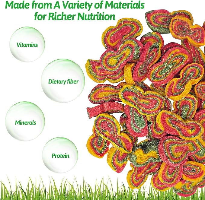 Fhiny Rabbit Chew Toys Mixed Forage Beetroot Carrot and Pumpkin Bunny Treats for Hamsters Guinea Pigs Chinchillas and Other Small Rodents Teeth Grinding (0.57lb/260g)-PawvioPets