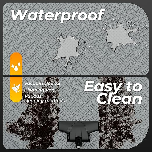 7.5 x 16 FT Garage Floor Mats for Under Car, 2.8mm Thickened Rubber Flooring Roll, S Size 120 SQFT Mat for Compact SUV, Sports Car-PawvioPets