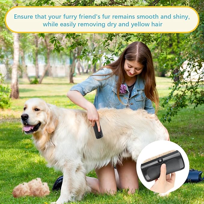 2025 Upgrade Deshedting Dog Brush & Cat Brush - Dog Undercoat Brushs with Comfort Grip, Pet Hair Removal Tool for Shedding - Fits Short Hair Pets (4 Inches)-PawvioPets