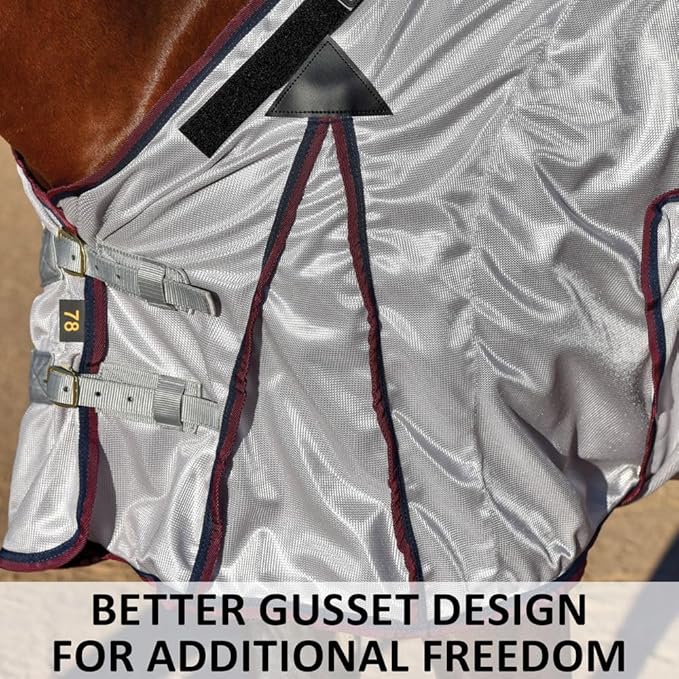 Dura-Tech RipGuard Adjusta-Fit Horse Fly Sheets | Self-Repairing Durability | Enhanced UV & Insect Protection | Ideal for All Horse Breeds-PawvioPets