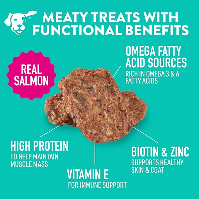Dogswell Skin & Coat Mini Jerky Dog Treats, Salmon, 4 oz. Bag-PawvioPets