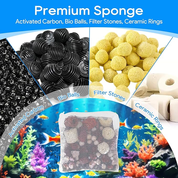 Aquarium Filter Media Bags for Aquarium with Zipper, Fine Mesh Bag Reusable Strong Polyester for Activated Carbon, Bio Filter Balls, Ceramic Rings, Filter Stones, White 10PCS 3.93" x 3.93"-PawvioPets