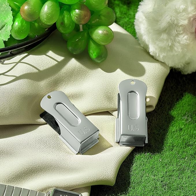 2 Pieces Brass Pet Training Clicker Signaling Cricket Clicker Metal Dog Clicker for Puppy Cats Trainer Pet Owners (Silver)-PawvioPets