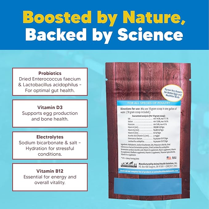 Flock PRO Chick Boost Probiotic - Probiotics, Vitamins, Minerals and Electrolytes for Chickens | Chicken Vitamins and Supplements for All Poultry - 3Oz-PawvioPets