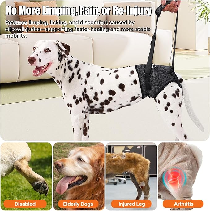 Dog Sling for Medium Large Dog Rear Leg, Lift Harness Provide Support with Muscle Atrophy and Joint Problems for Elderly Injured Arthritic Pet, Dog Weak Rear Legs Provides Rehabilitation Aid-PawvioPets