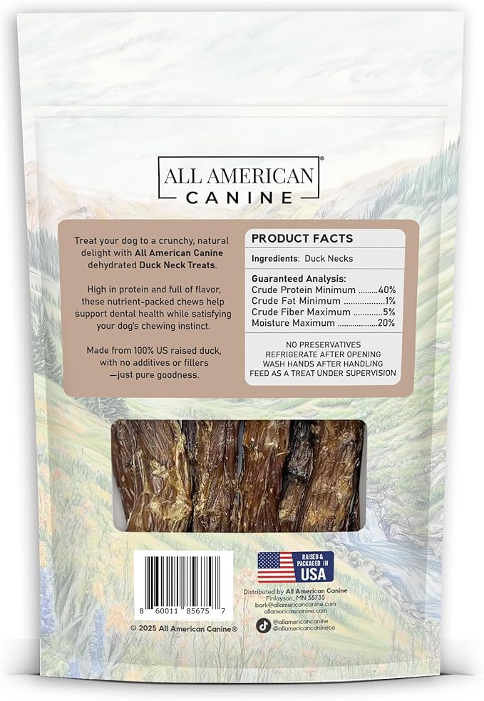 12 Natural Duck Neck Dog Treats – Single Ingredient, Dehydrated & Chewy – Low-Fat, High-Protein Training Reward – Made in USA-PawvioPets