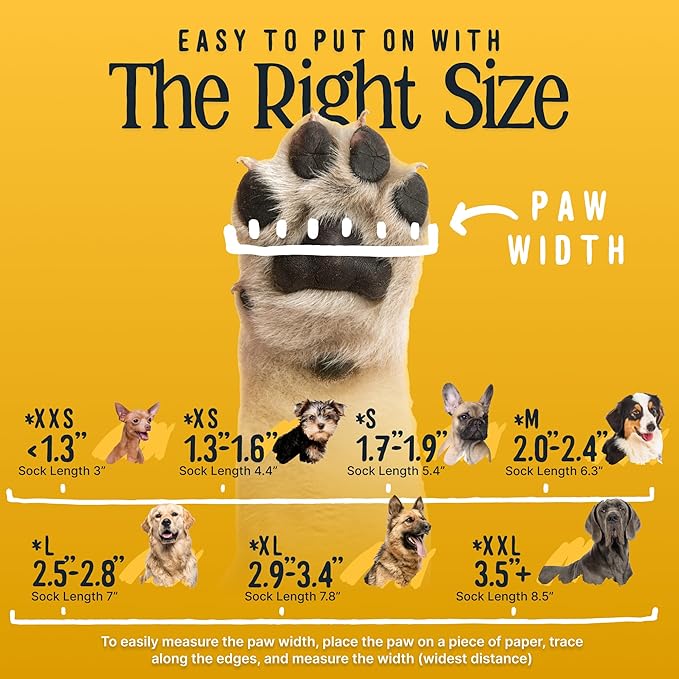 DOK TigerToes Premium Non-Slip Dog Socks for Hardwood Floors - Extra-Thick Grip That Works Even When Twisted - Prevents Licking, Slipping, and Great for Dog Paw Protection (Cool Caramel, X-Small)-PawvioPets